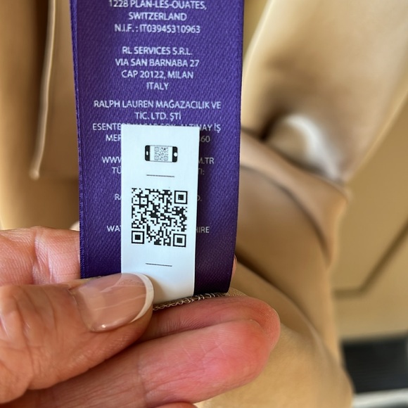 Ralph Lauren Collection New no Tag Sz 6 Ellwood Washed Satin Skirt Beige - Picture 10 of 14